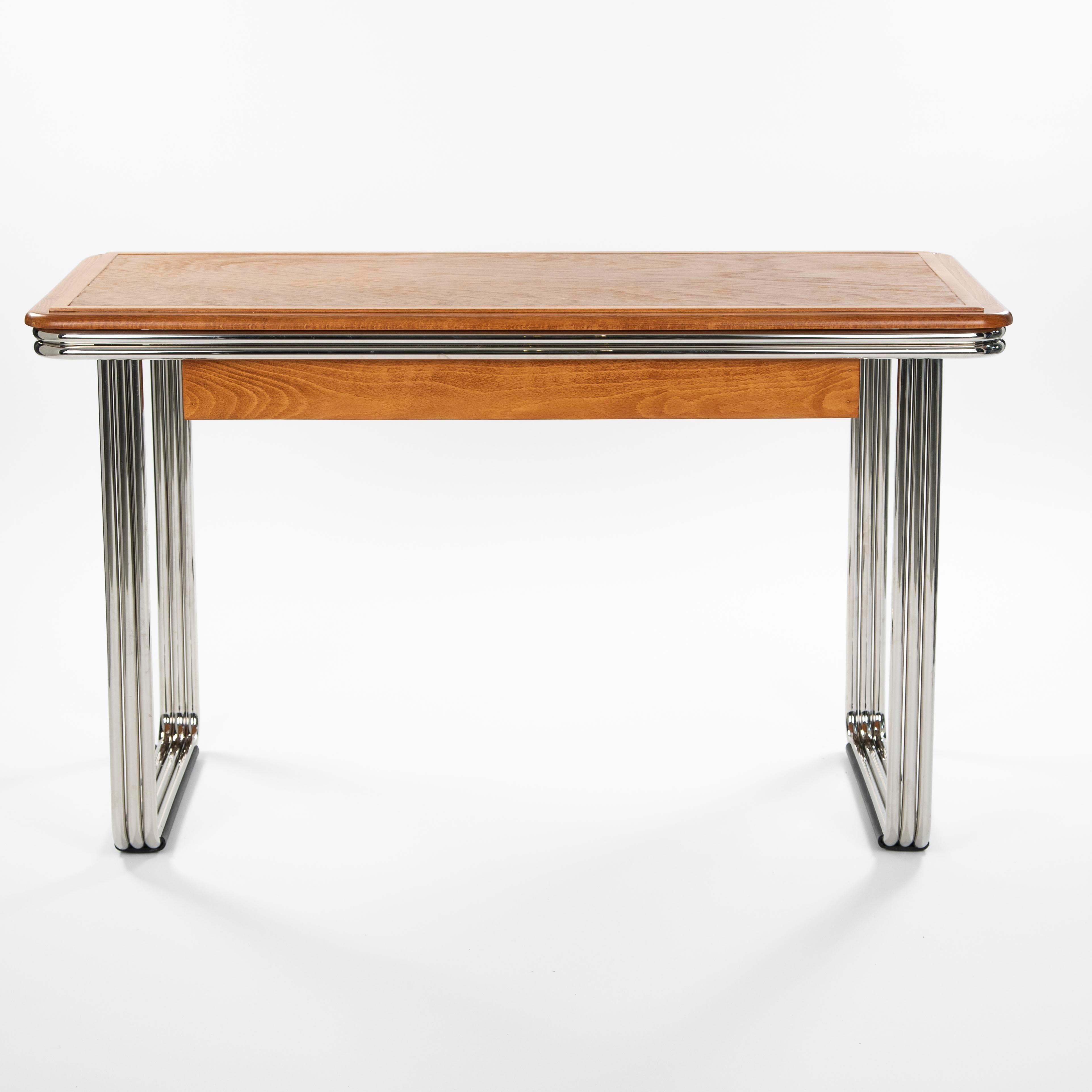 Metallo Scrivania Bauhaus belga in Beeche con telaio tubolare riverniciato a 2-3 pezzi, anni '30 in vendita