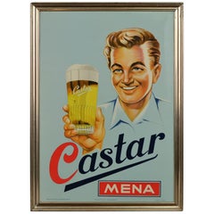 Belgian Beer Sign Castar, 1950s, Belgium
