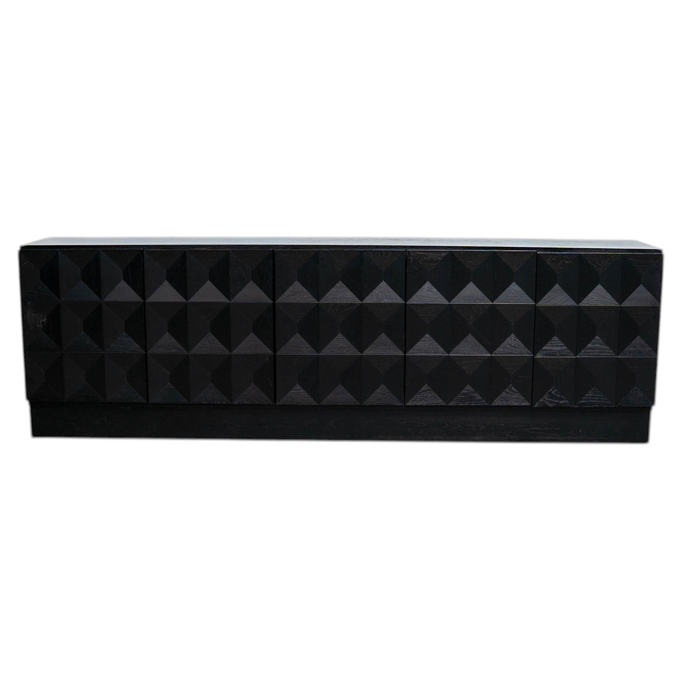 Belgian black brutalist sideboard