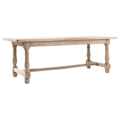 Used Belgian Bleached Oak Dining Table