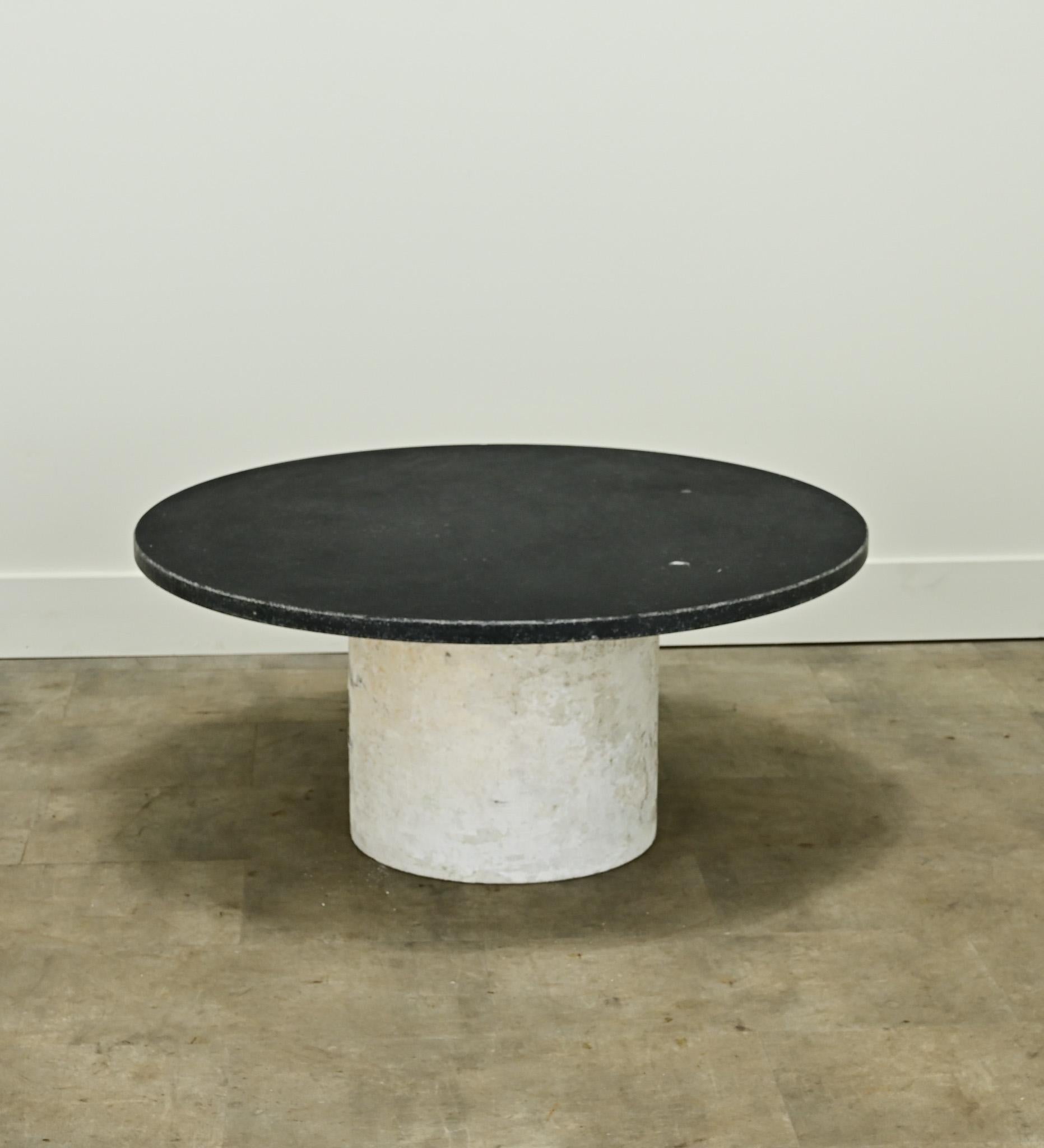 Other Belgian Blue Stone Round Coffee Table