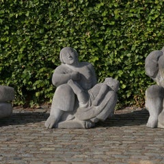 Statua di pietra blu belga di Jan Keustermans