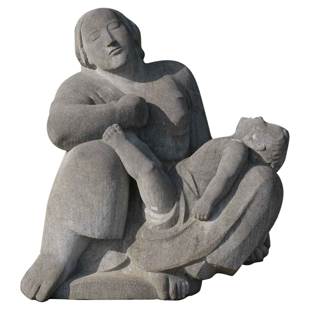 Statua di pietra blu belga di Jan Keustermans