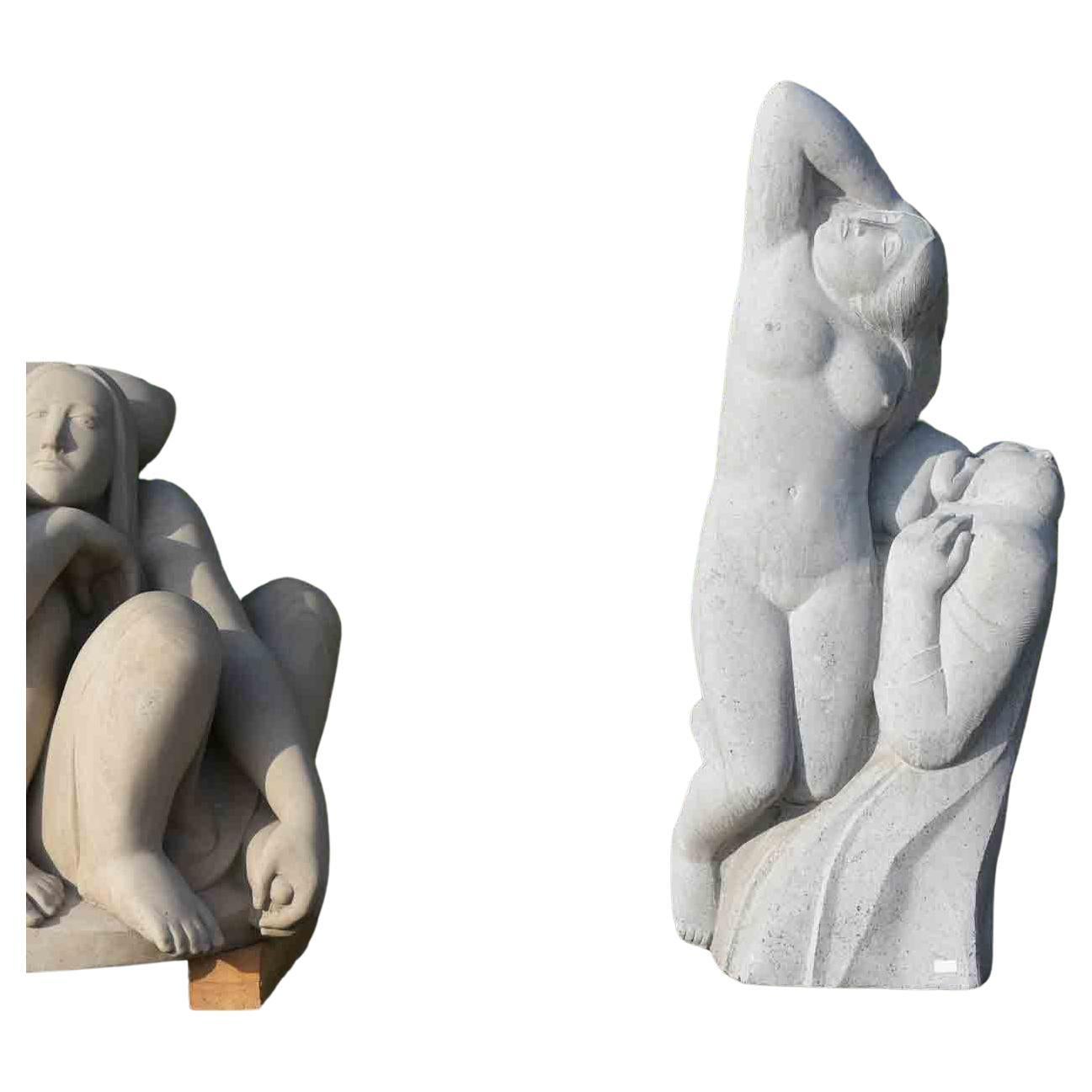 Belgian Blue Stone Statue by Jan Keustermans For Sale at 1stDibs
