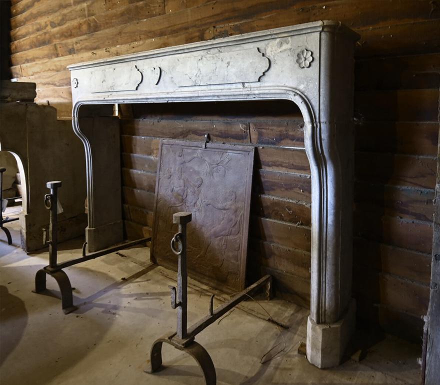 French Belgian Bluestone Fireplace Mantel 18th Century For Sale