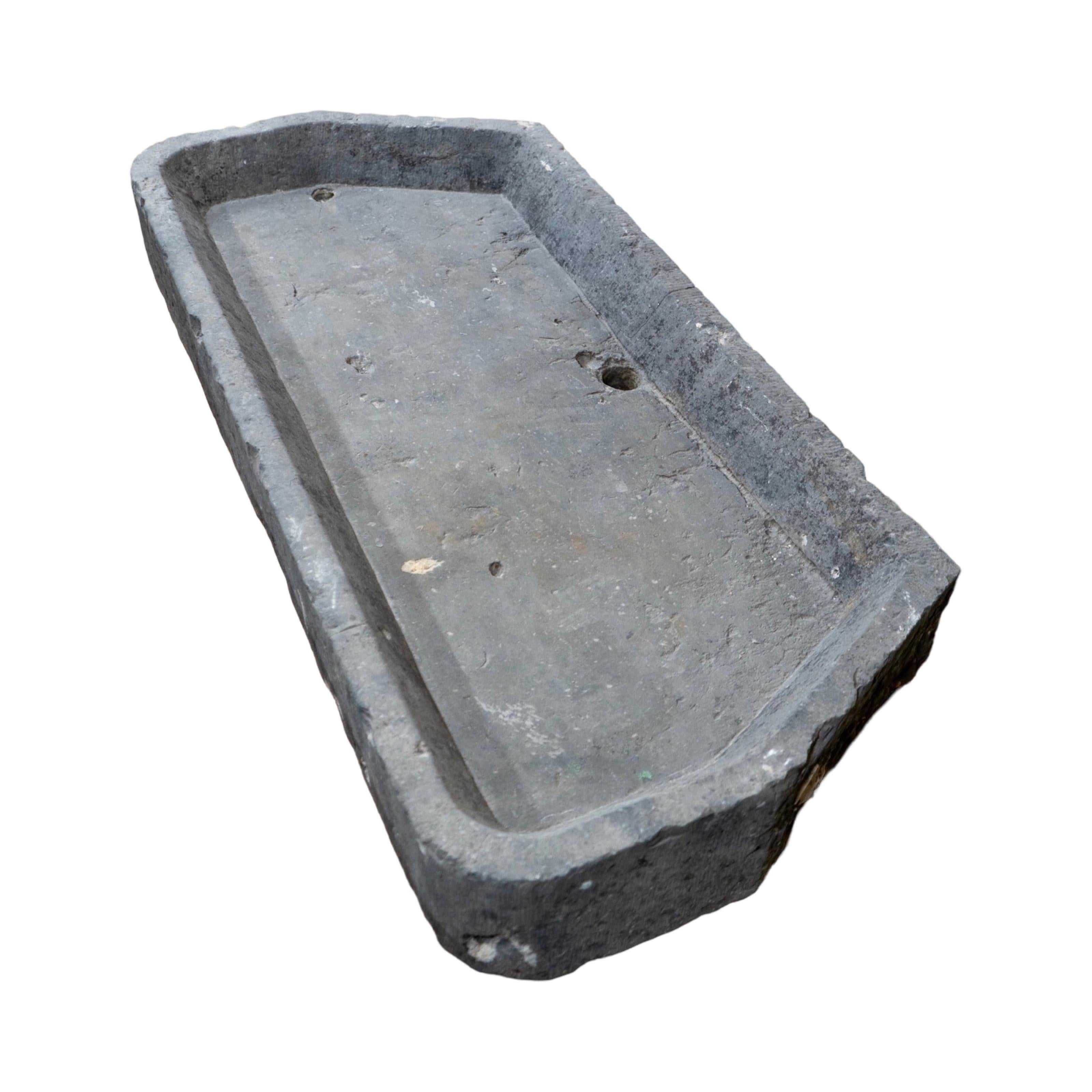 Belgian Bluestone Sink In Good Condition In Dallas, TX