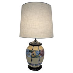 Belgian Boch Freres Keramis Pottery Vase Table Lamp