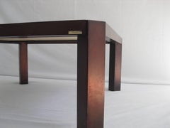 Belgian Brass and Travertine Stone Coffee Table by Fedam, 1980s