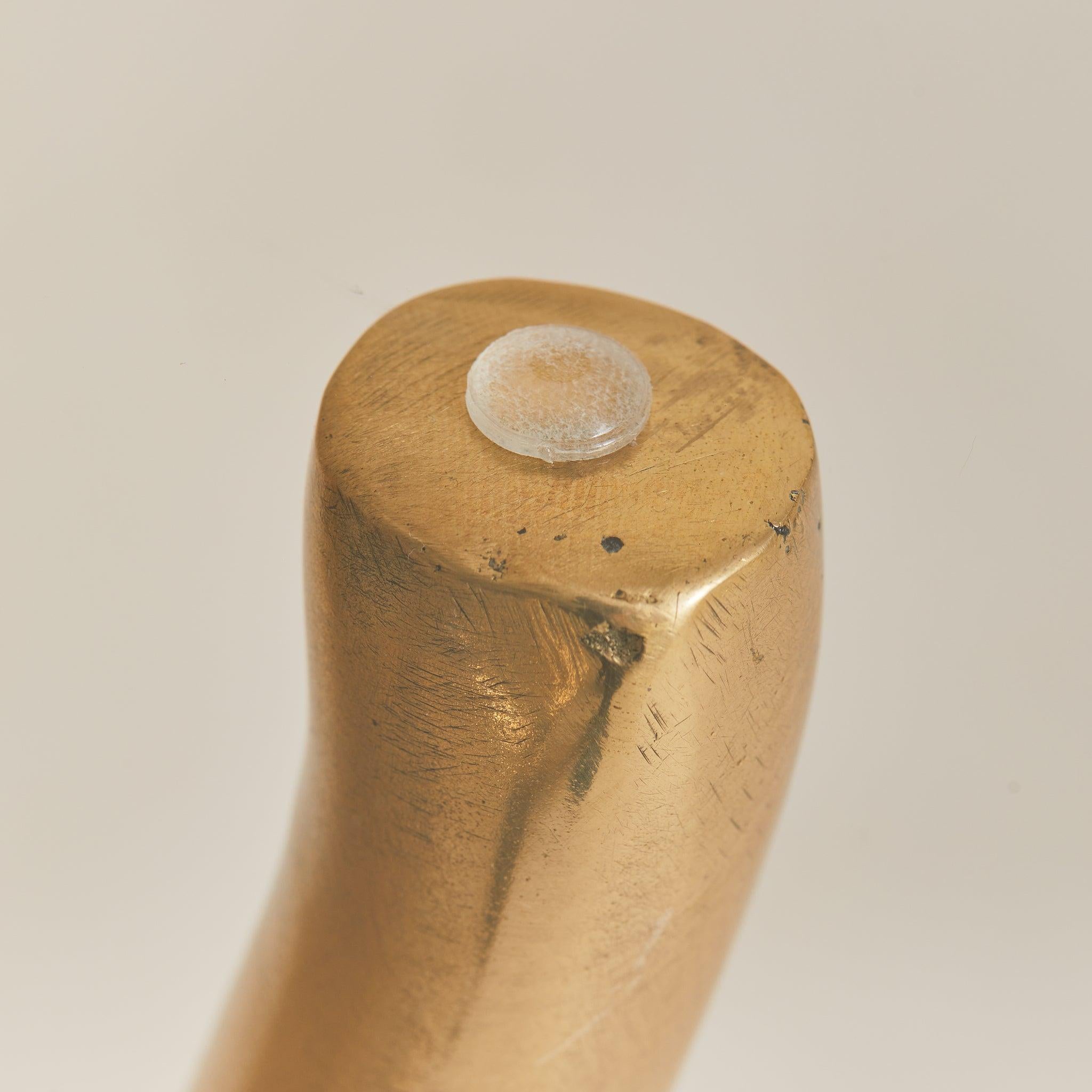 Belgian Brass Bonsai Coffee Table with Ellipse Glass Top by Willy Daro, 1970s in vendita 4