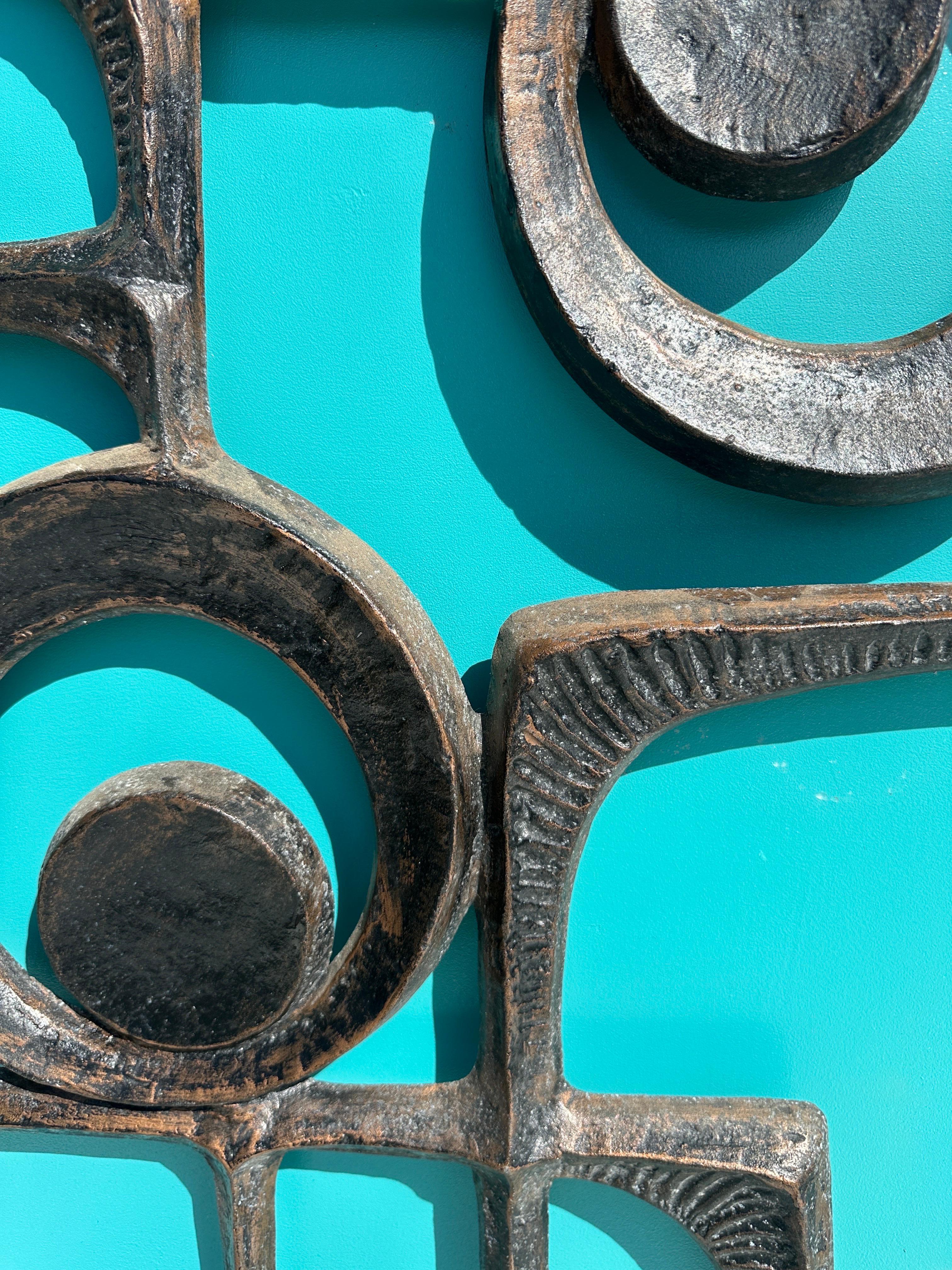 Belgian Brutalist Aluminum Door Grill Decoration 7