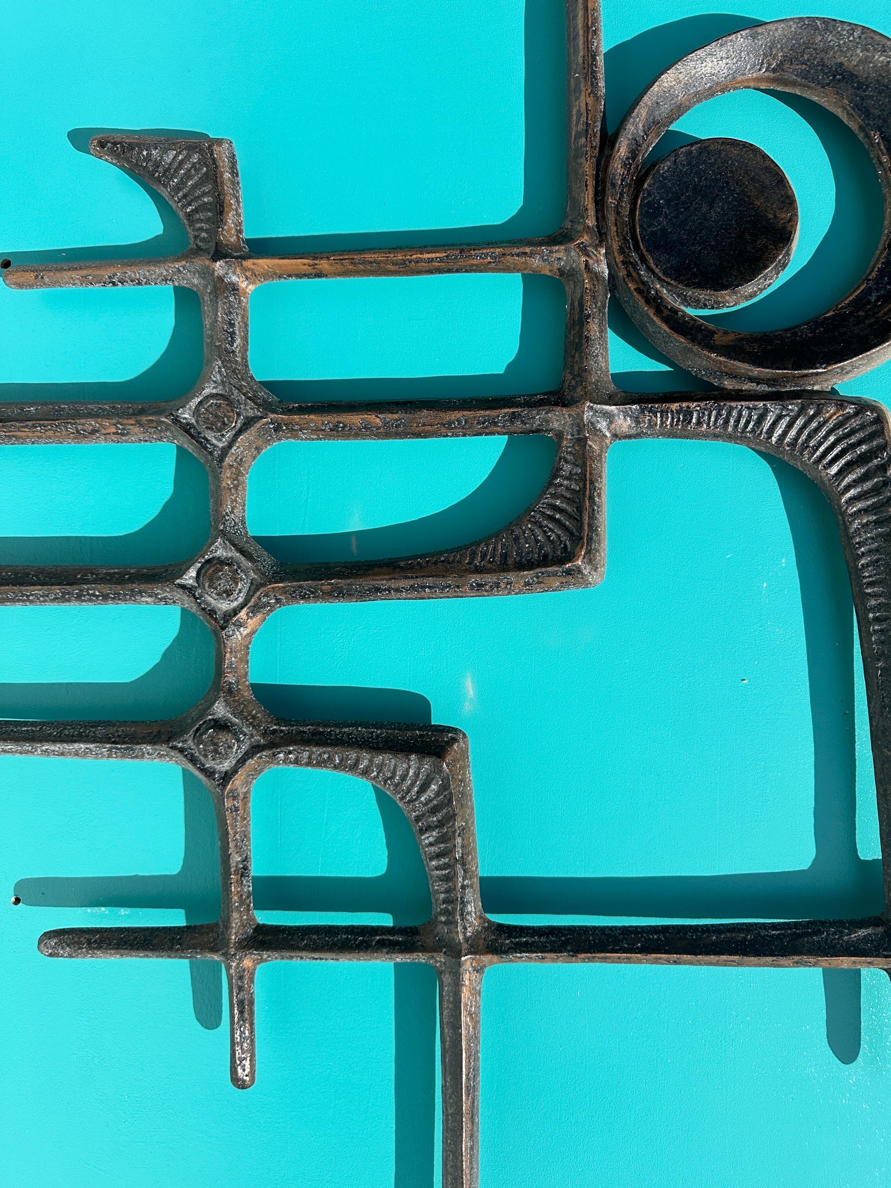 Belgian Brutalist Aluminum Door Grill Decoration 1