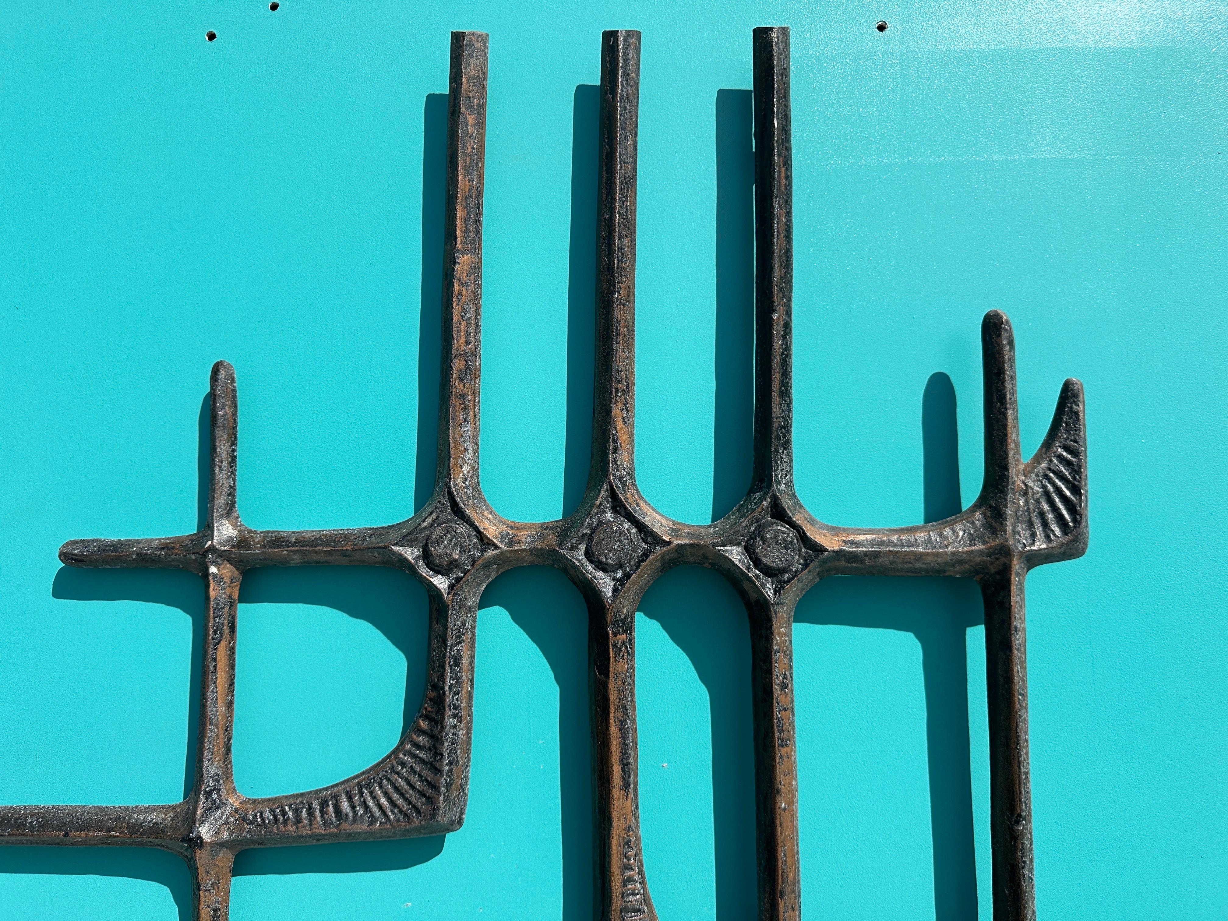 Belgian Brutalist Aluminum Door Grill Decoration 4