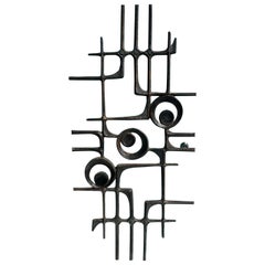 Belgian Brutalist Aluminum Door Grill Decoration