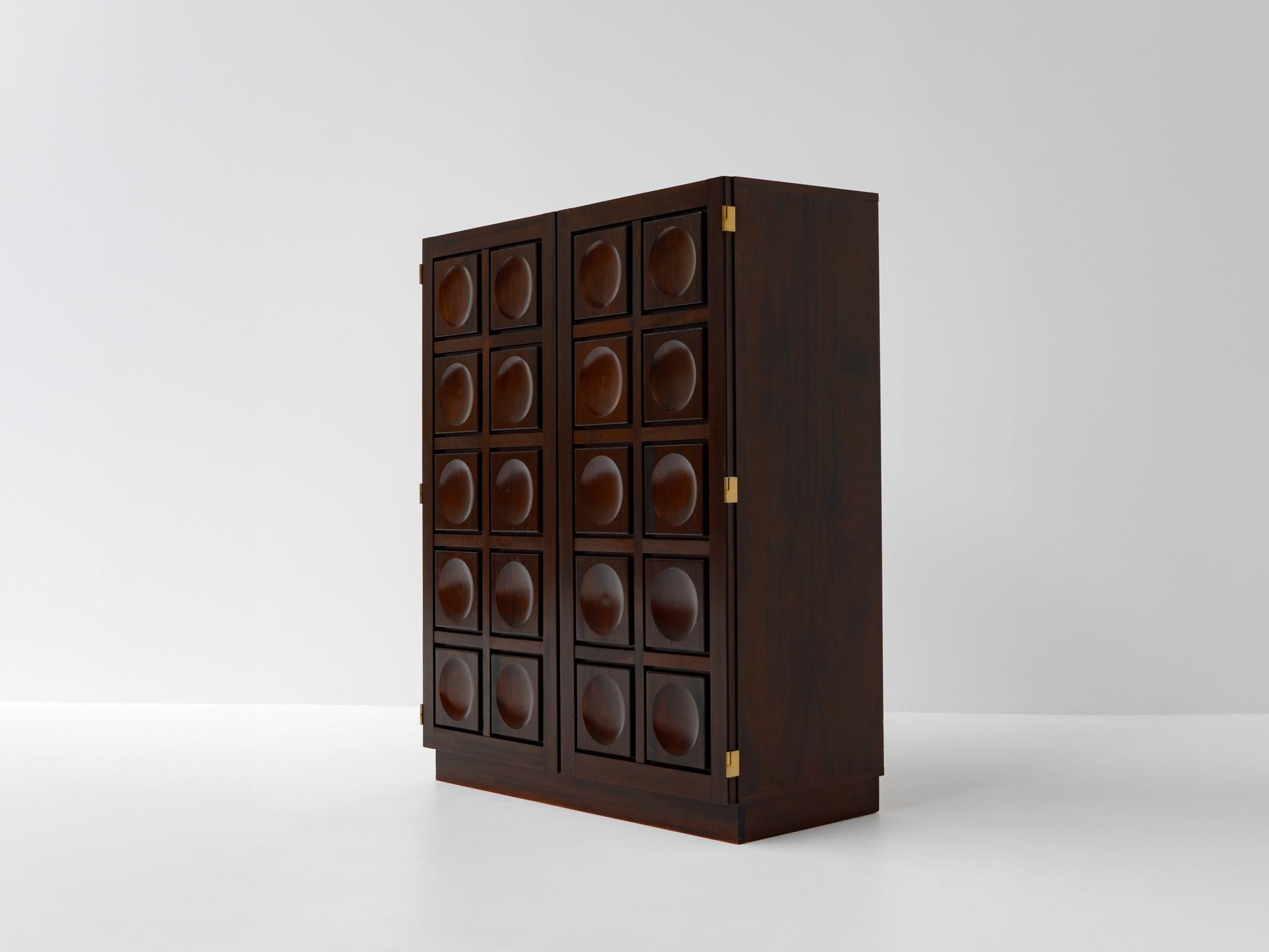 Belgian Brutalist Bar Cabinet, 1970s In Good Condition In Aartselaar, BE