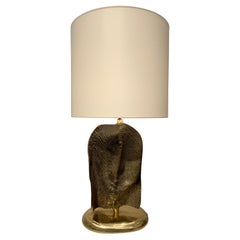 Belgian Brutalist Bronze Lamp, 1970s