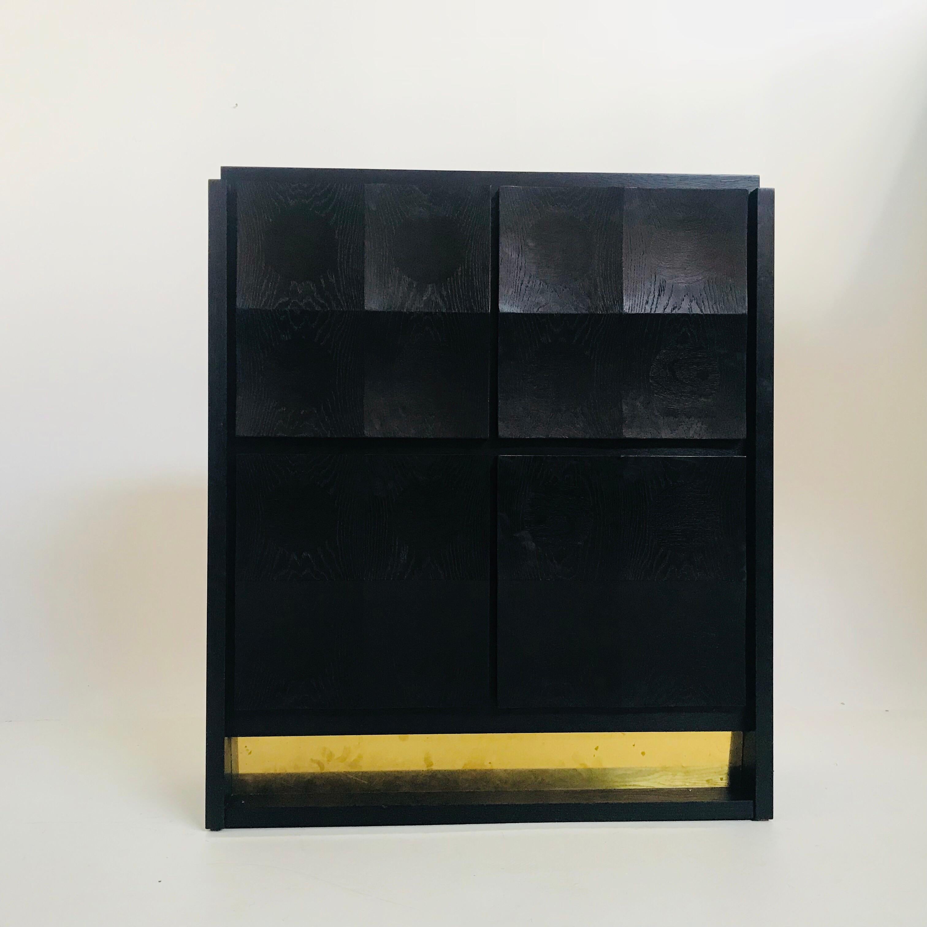 Belgian Brutalist Cabinet Highboard, 1970s (Ende des 20. Jahrhunderts)