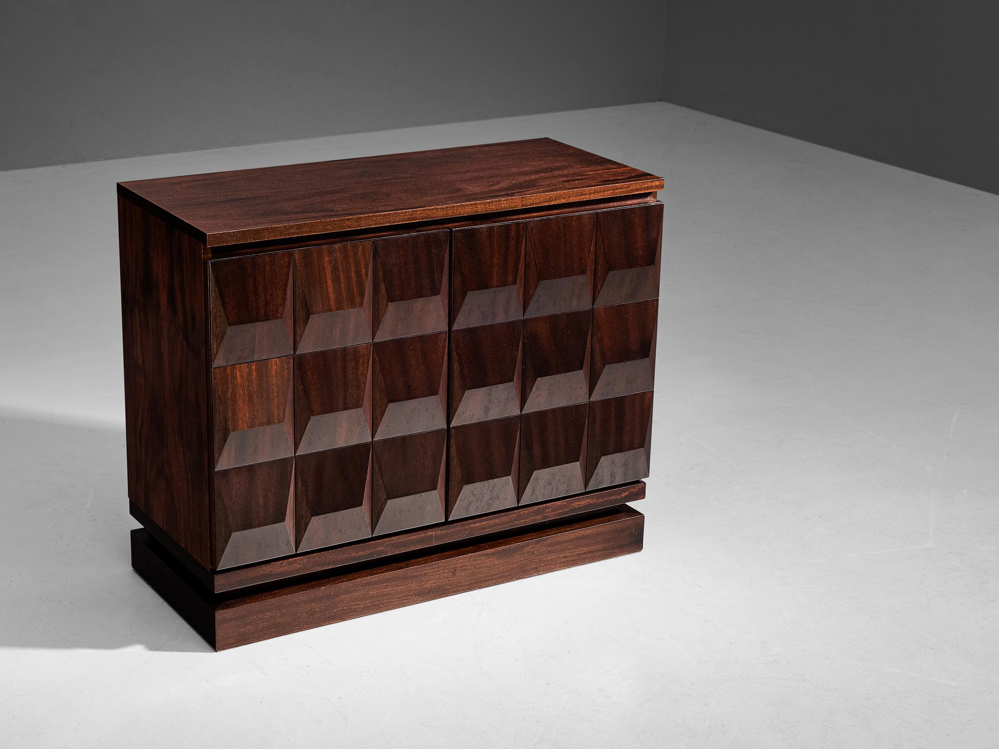 Belgian Brutalist Cabinet in Stained Oak 2