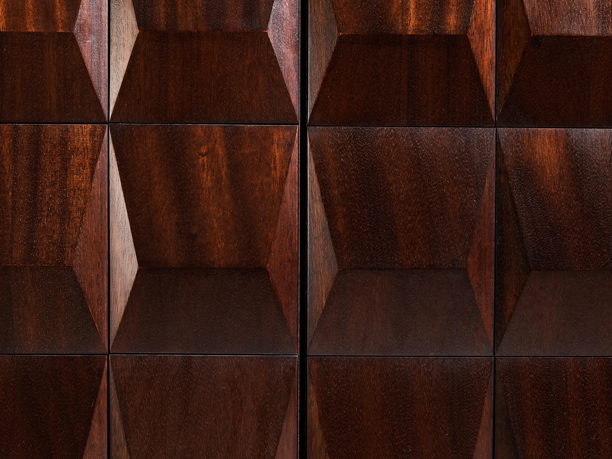 Belgian Brutalist Cabinet in Stained Oak 4