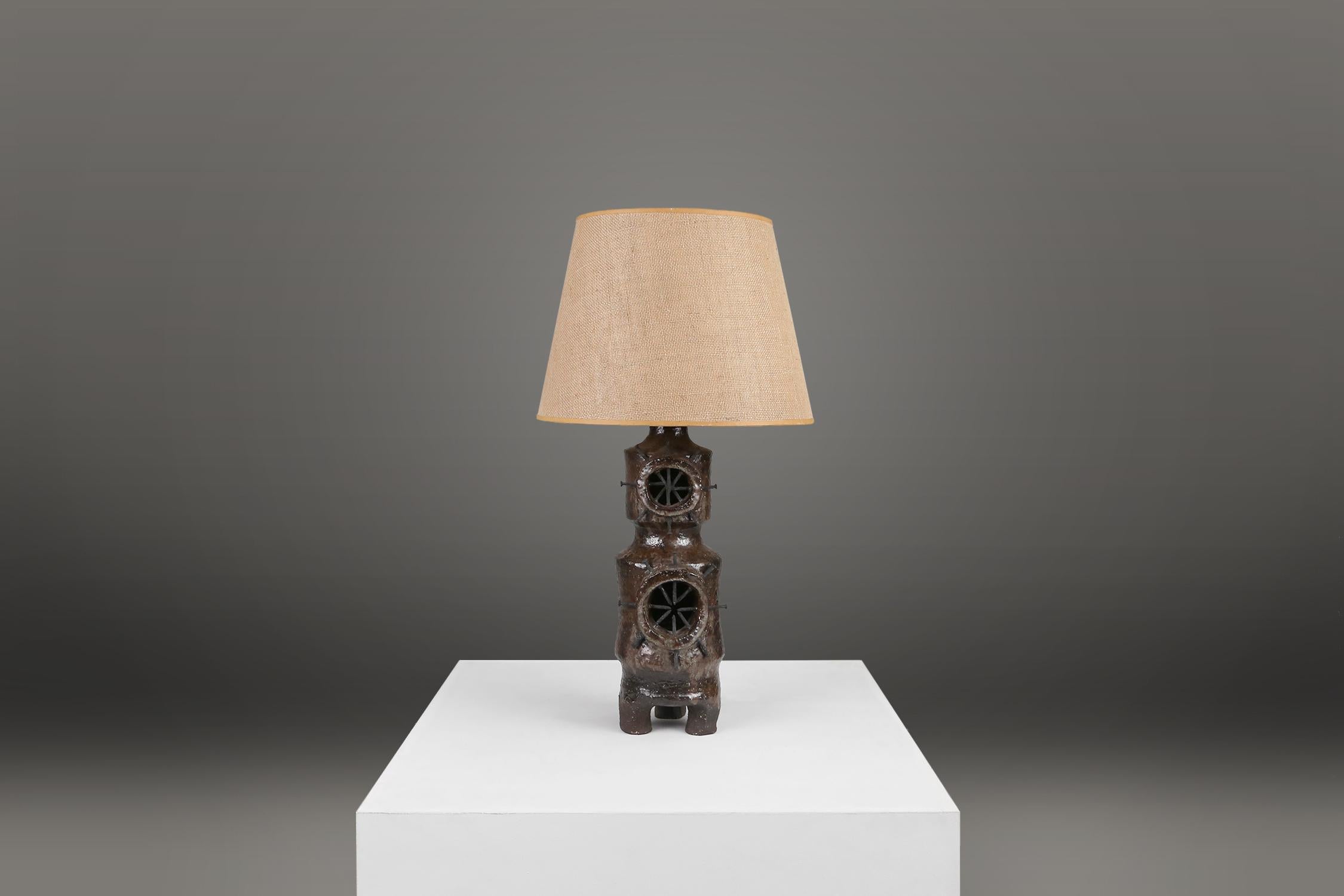 Belgian Brutalist Lamp, circa 1960 In Good Condition For Sale In Meulebeke, BE