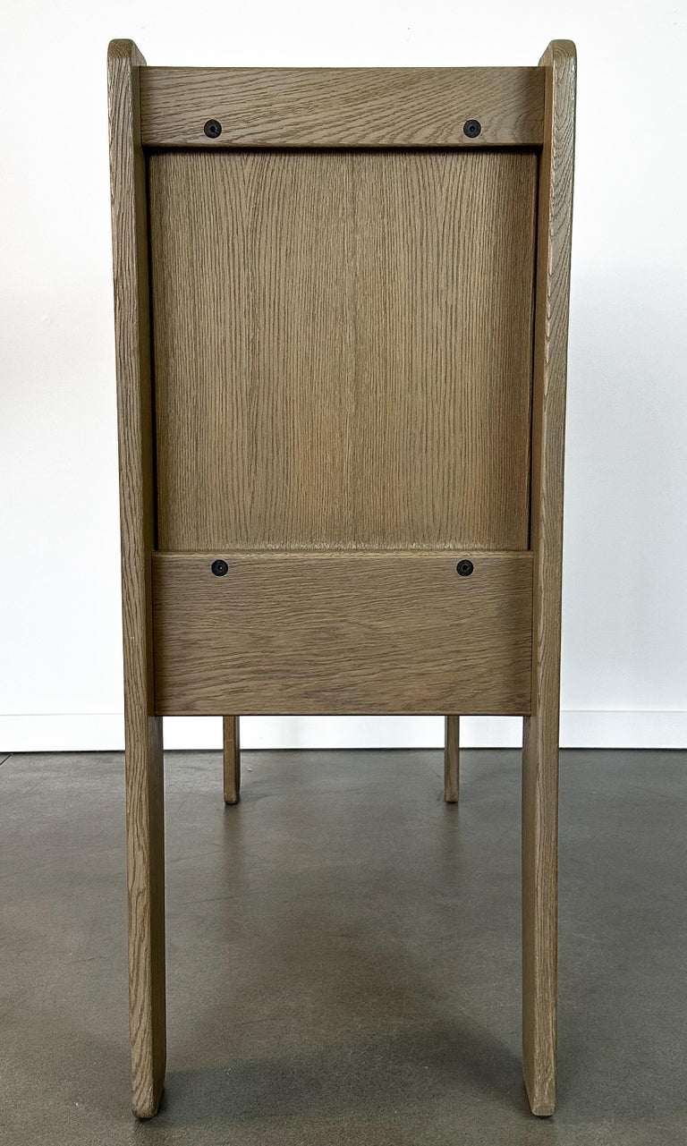 Belgian Brutalist Leather Front 2 Door For Sale at 1stDibs