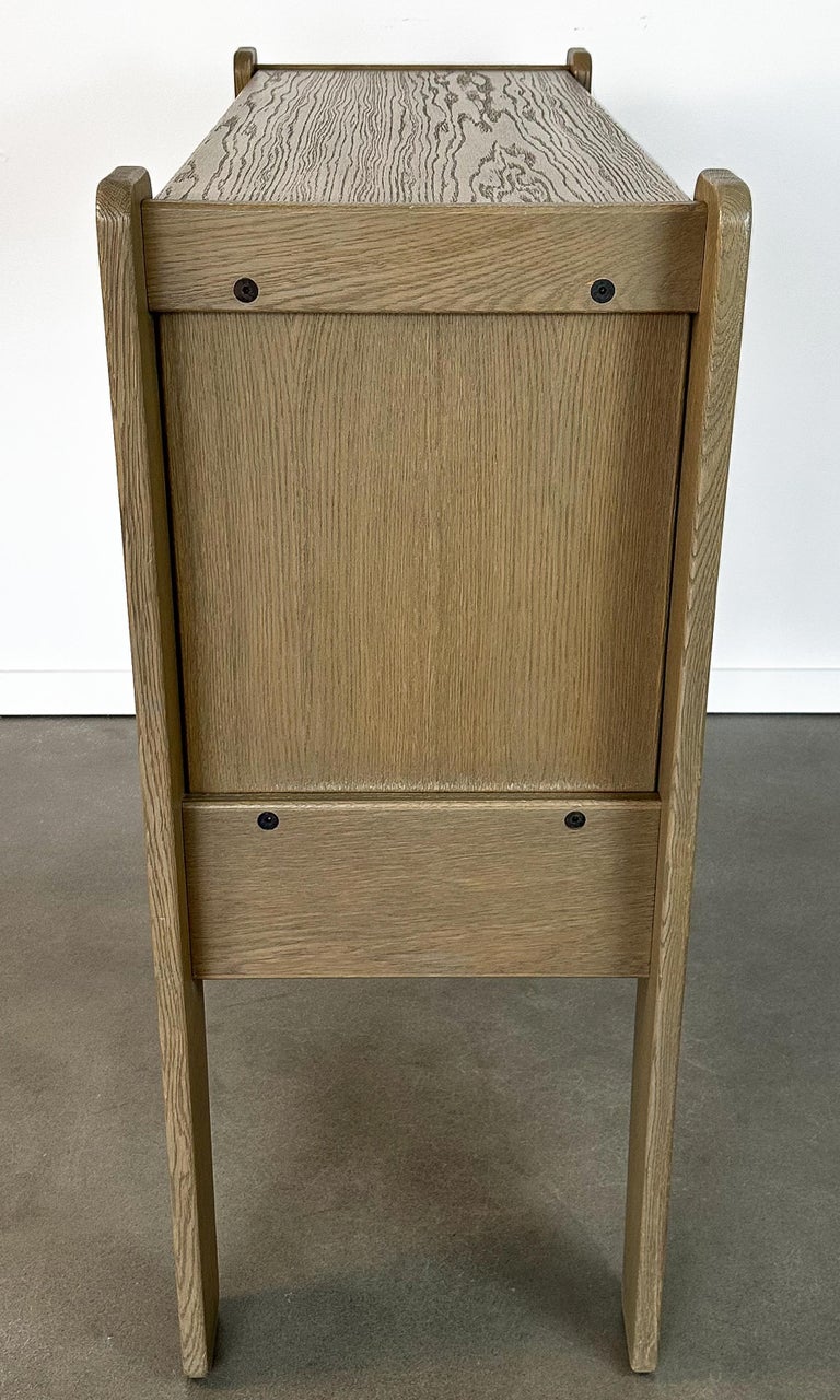 Belgian Brutalist Leather Front 2 Door For Sale at 1stDibs