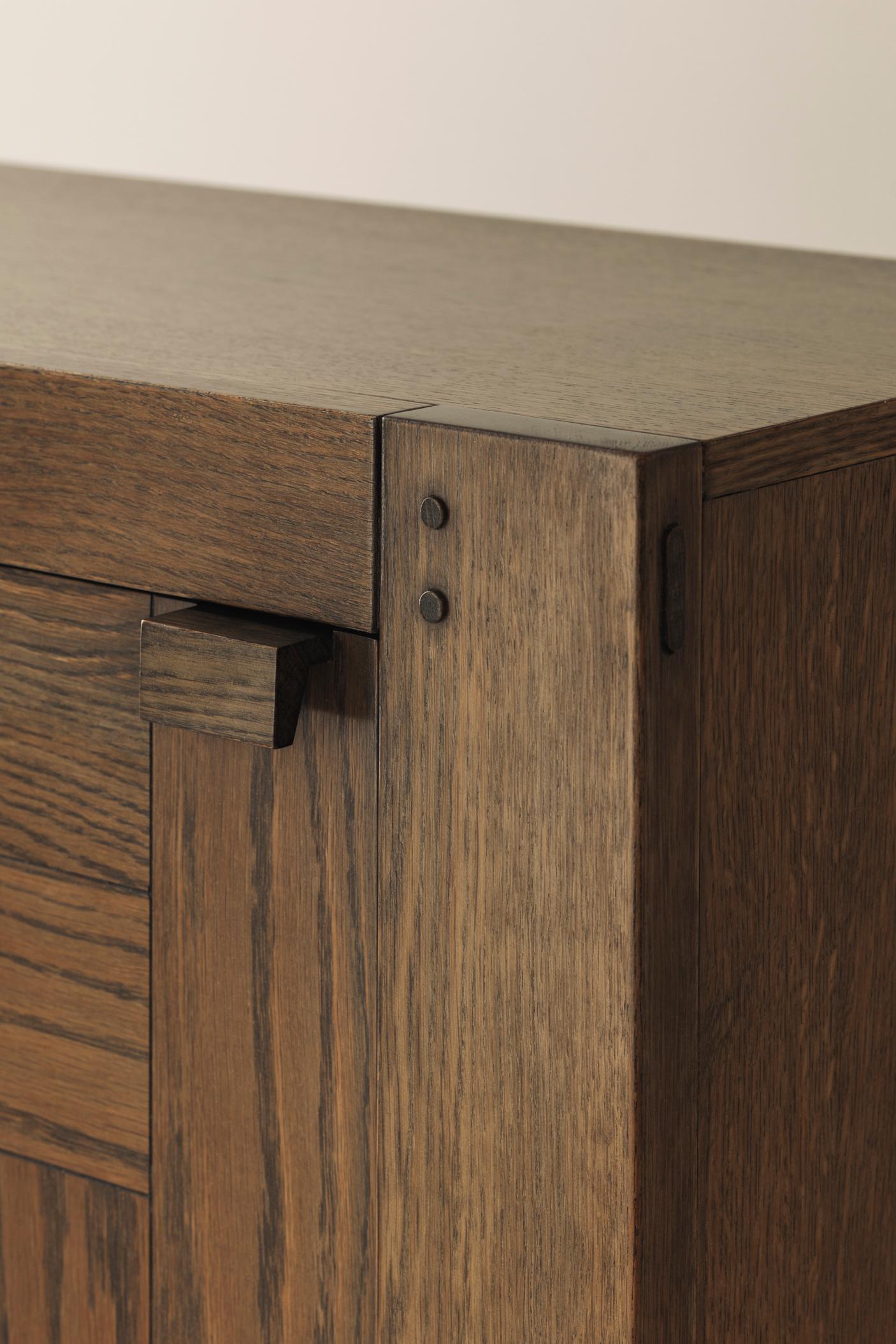 Belgian Brutalist “Modena” highboard with graphical doors by Frans Defour, 1970s For Sale 4