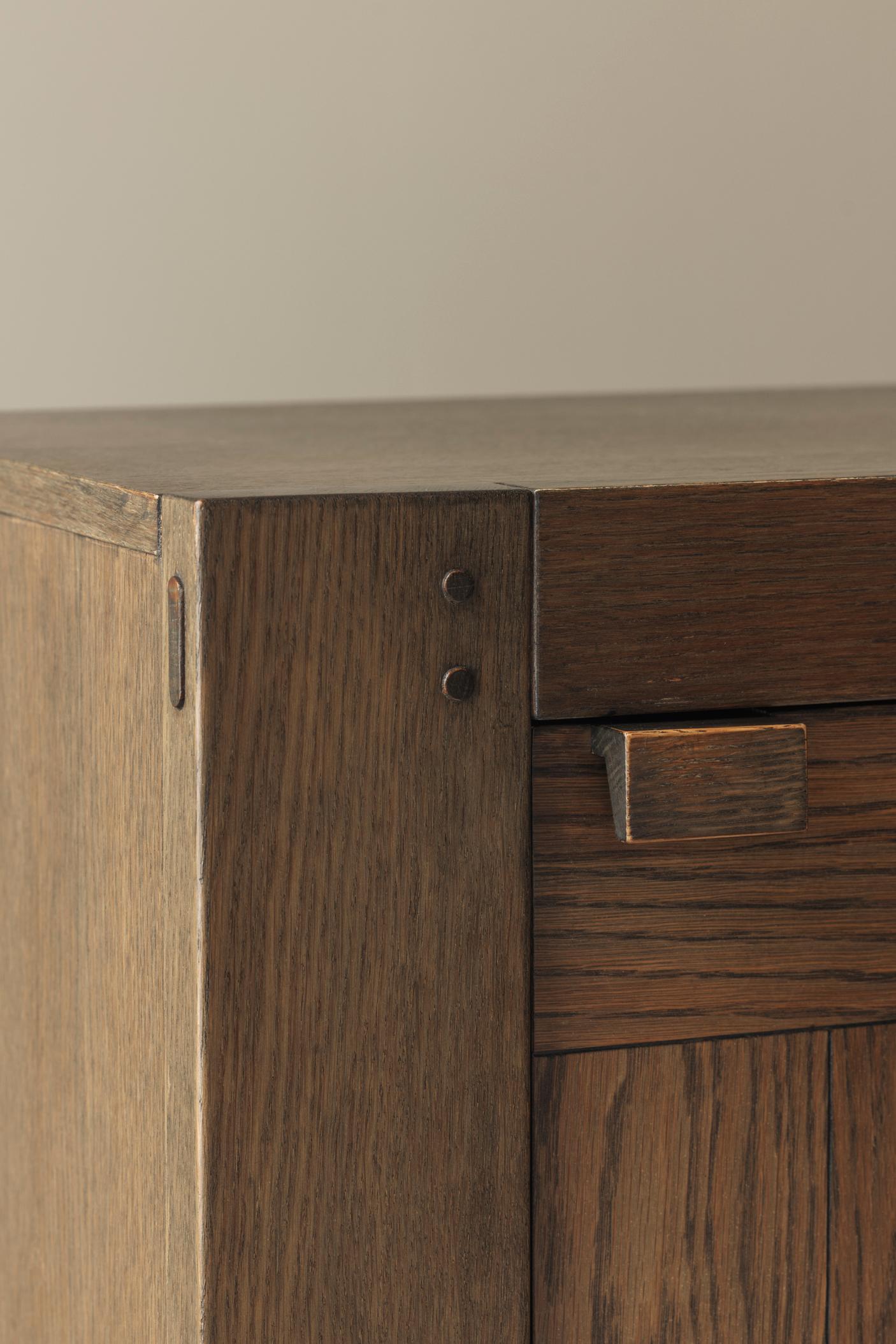 Belgian Brutalist “Modena” highboard with graphical doors by Frans Defour, 1970s For Sale 5