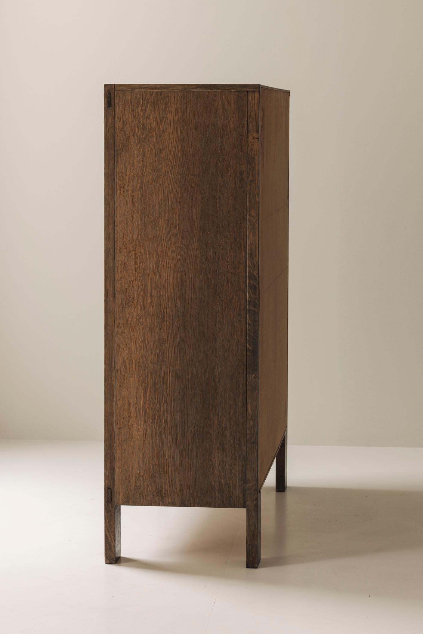 Belgian Brutalist “Modena” highboard with graphical doors by Frans Defour, 1970s For Sale 7