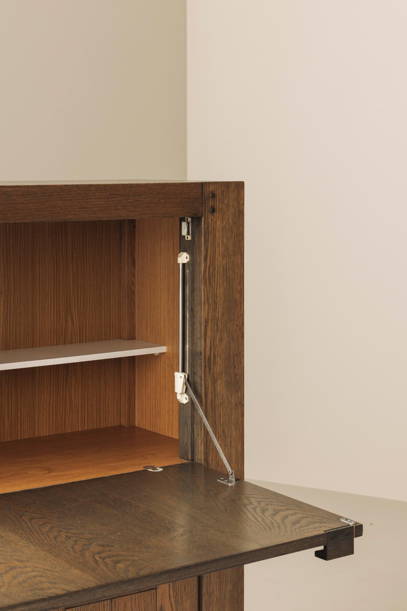 Belgian Brutalist “Modena” highboard with graphical doors by Frans Defour, 1970s For Sale 3