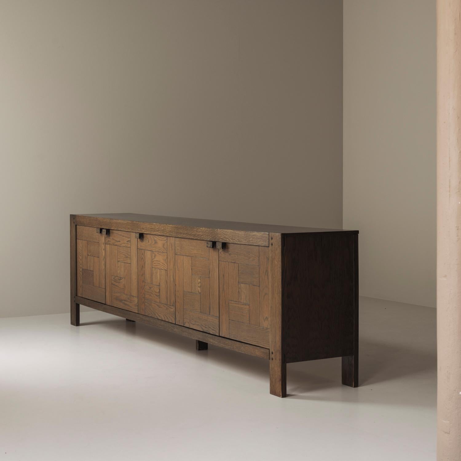 Belgian Brutalist “Modena” sideboard by Frans Defour, 1970s For Sale 7
