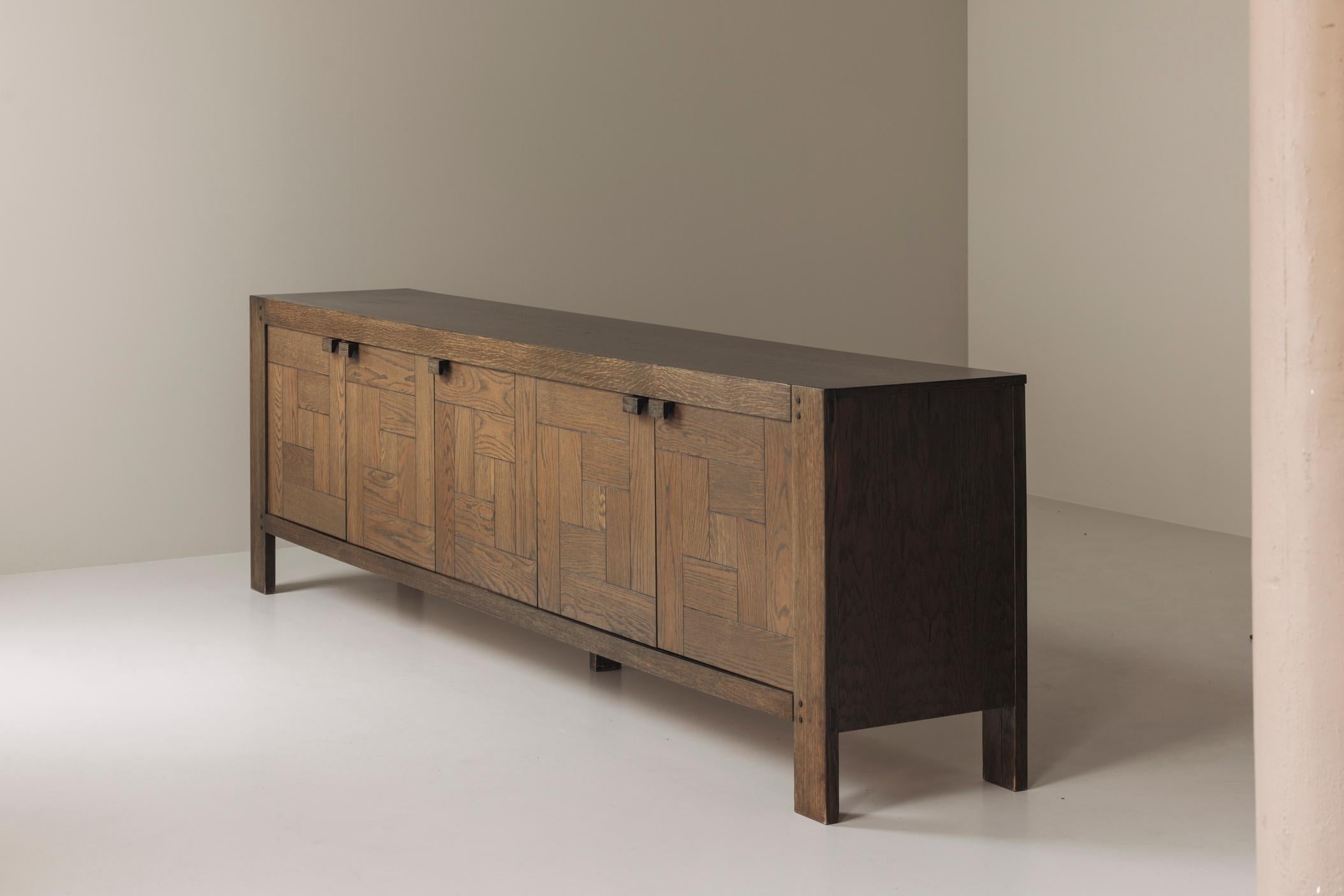 Belgian Brutalist “Modena” sideboard by Frans Defour, 1970s For Sale 9