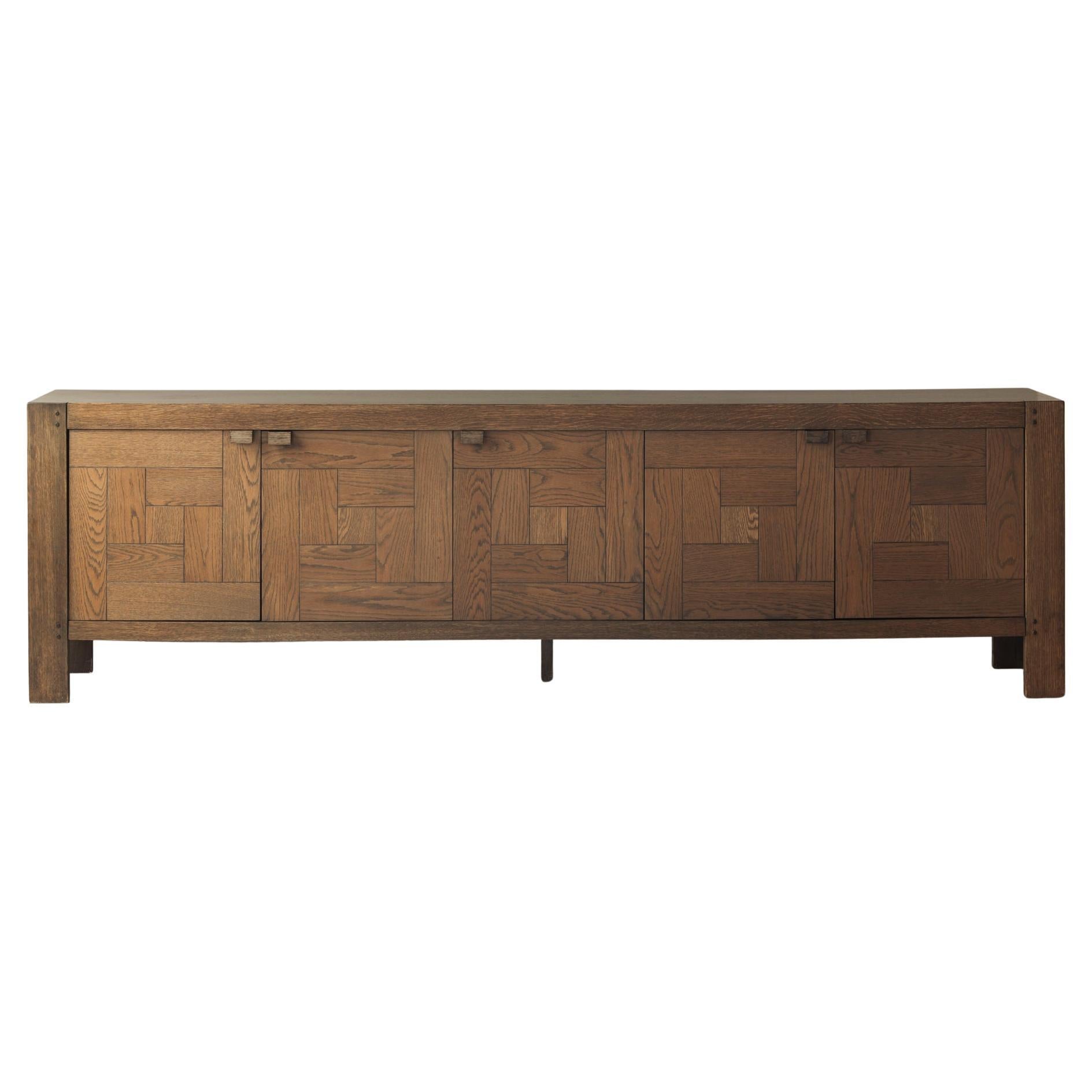 Belgian Brutalist “Modena” sideboard by Frans Defour, 1970s For Sale