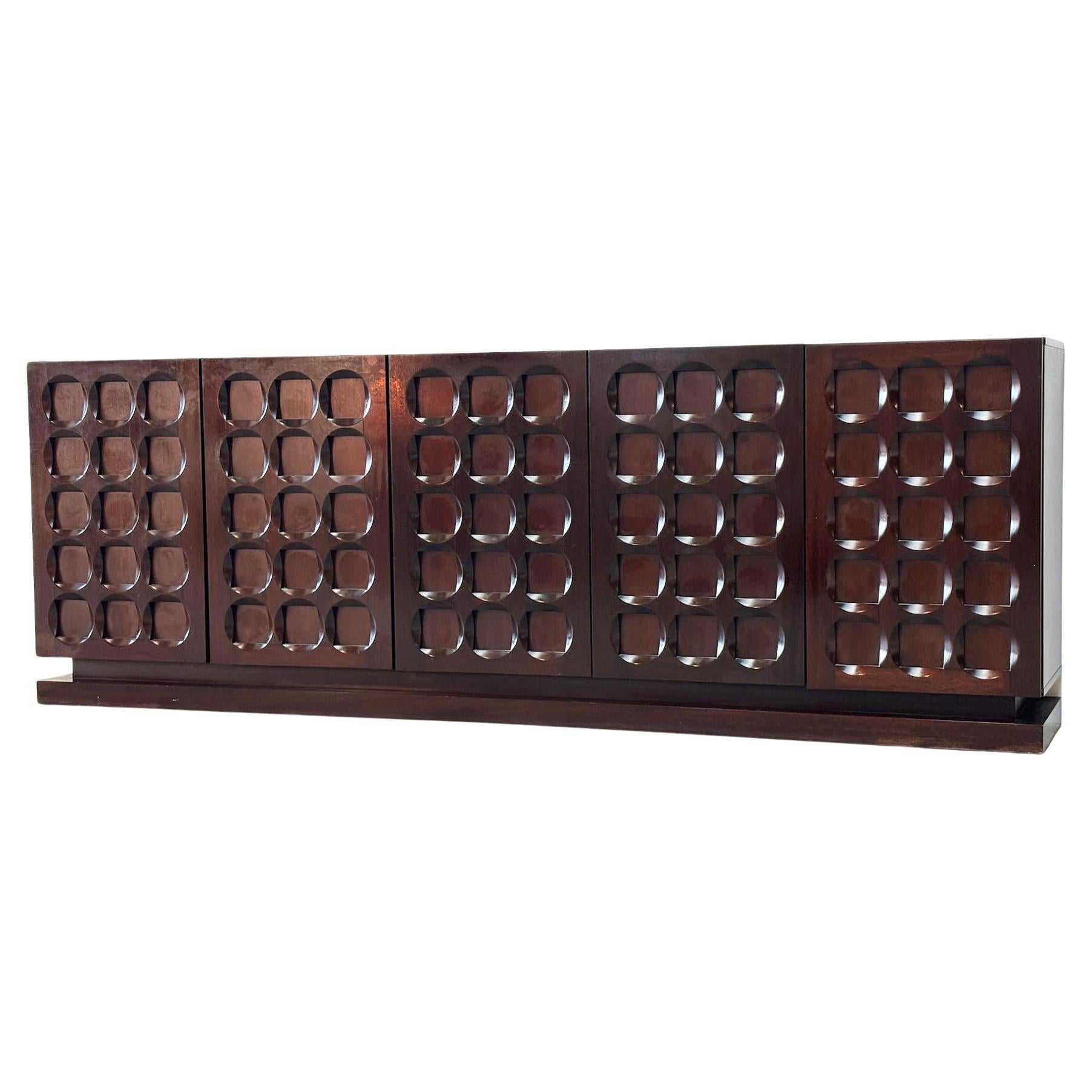 Belgian brutalist sideboard by Defour For Sale