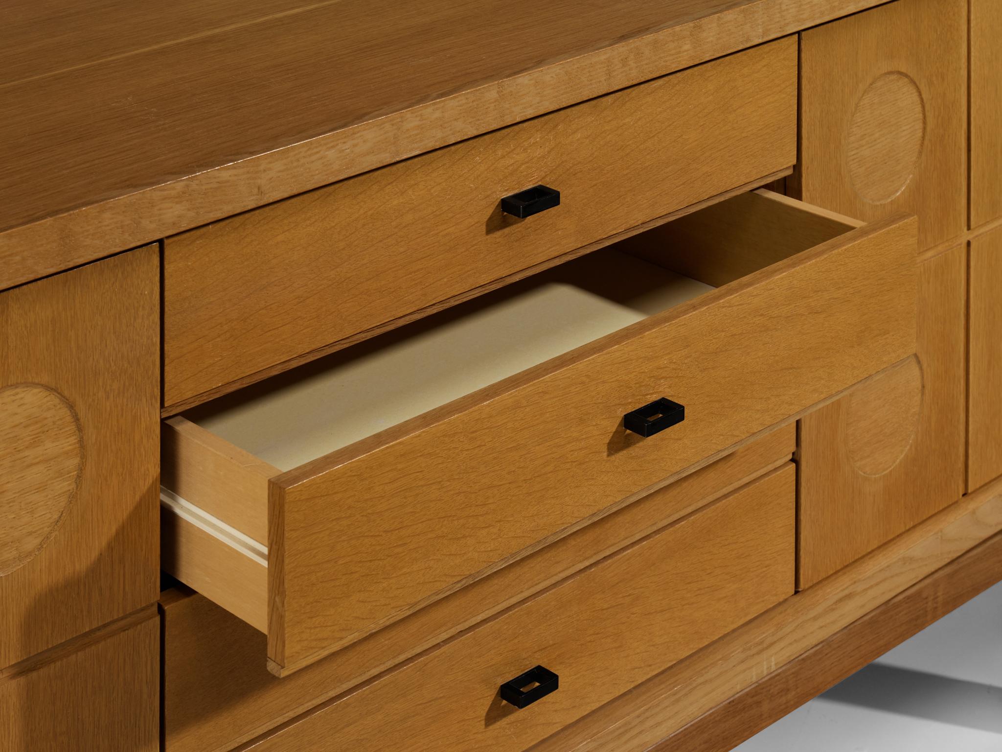 Belgian Brutalist Sideboard in Oak For Sale 6