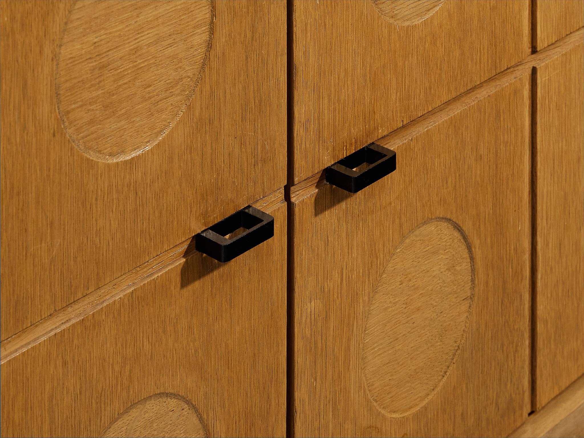 Belgian Brutalist Sideboard in Oak For Sale 2