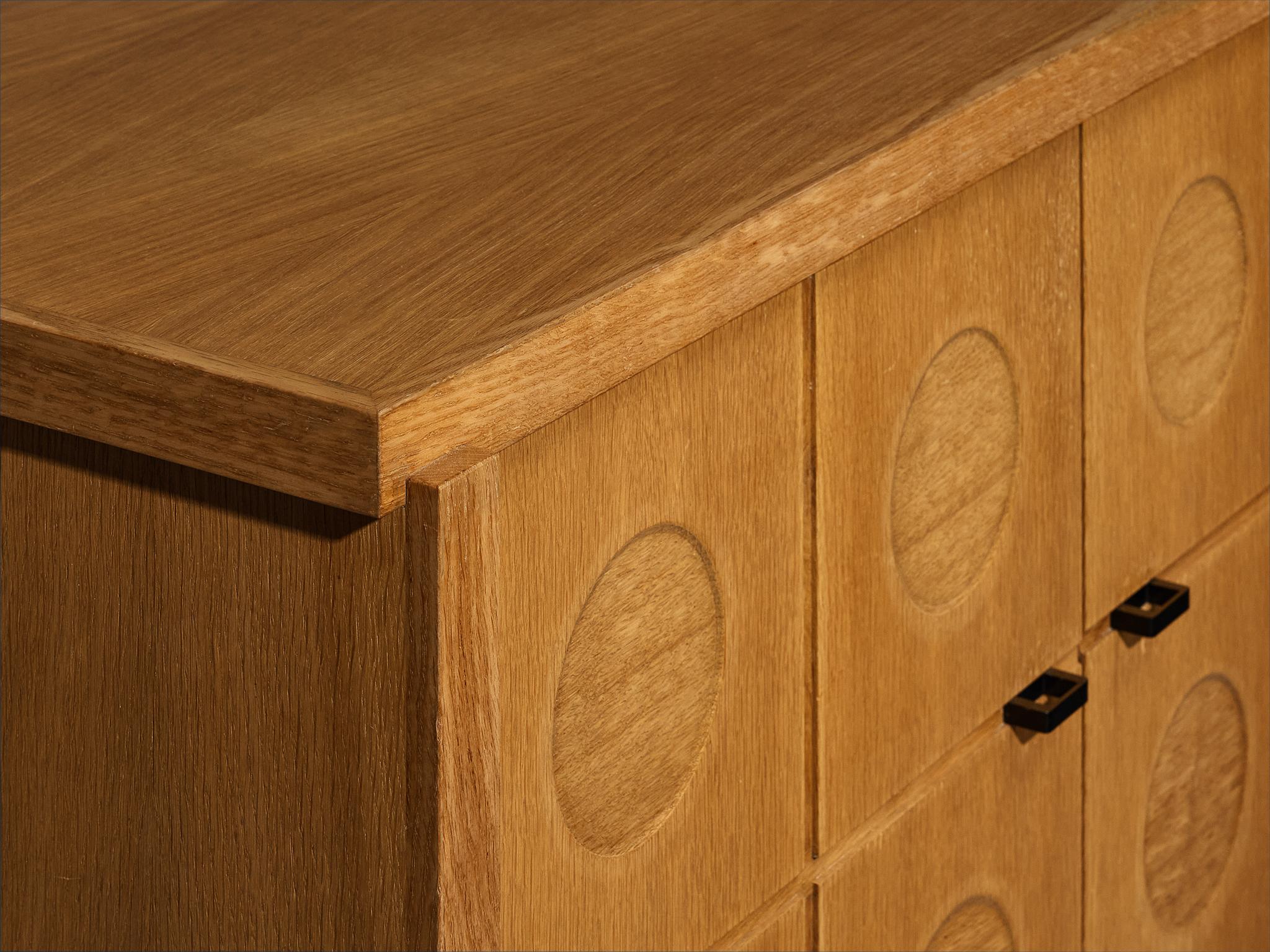 Belgian Brutalist Sideboard in Oak For Sale 4