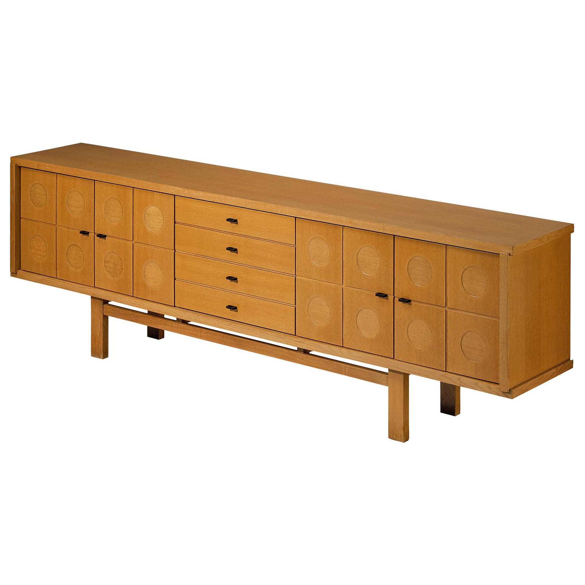 Belgian Brutalist Sideboard in Oak