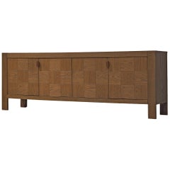 Belgian Brutalist Sideboard in Stained Oak
