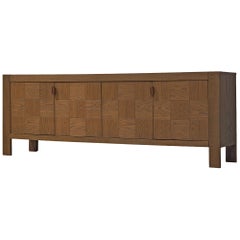 Belgian Brutalist Sideboard in Stained Oak