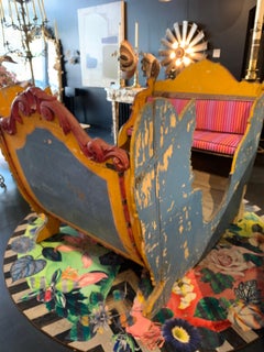 Belgian Carousel Ride Folk Art Sleigh / Seat