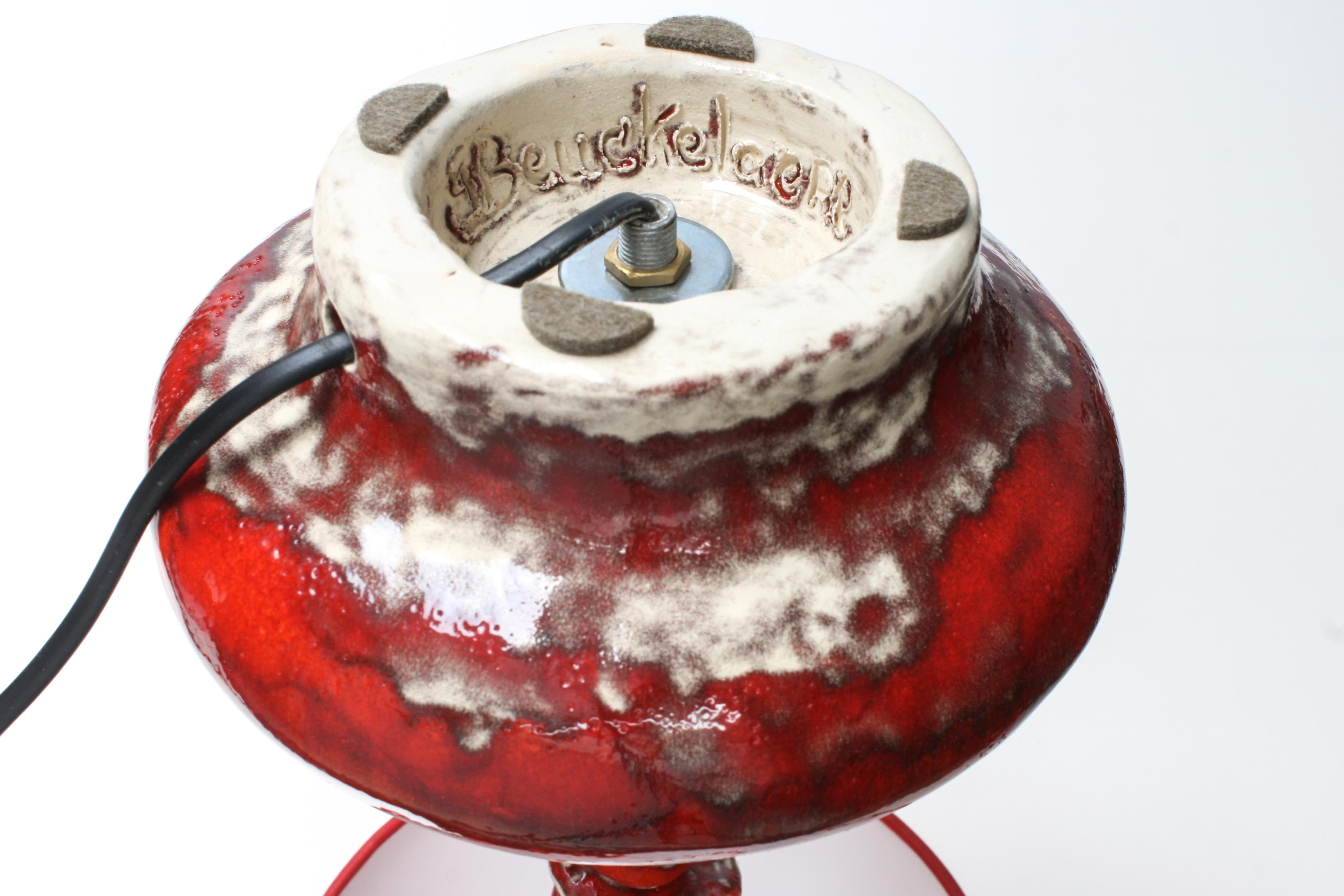 Belgian Ceramic Art Stacking Table Lamps by Greta Beuckelaere, Set of 2 For Sale 3