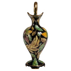 Vaso in ceramica belga di Hubert Baquet, finitura smaltata, XX secolo
