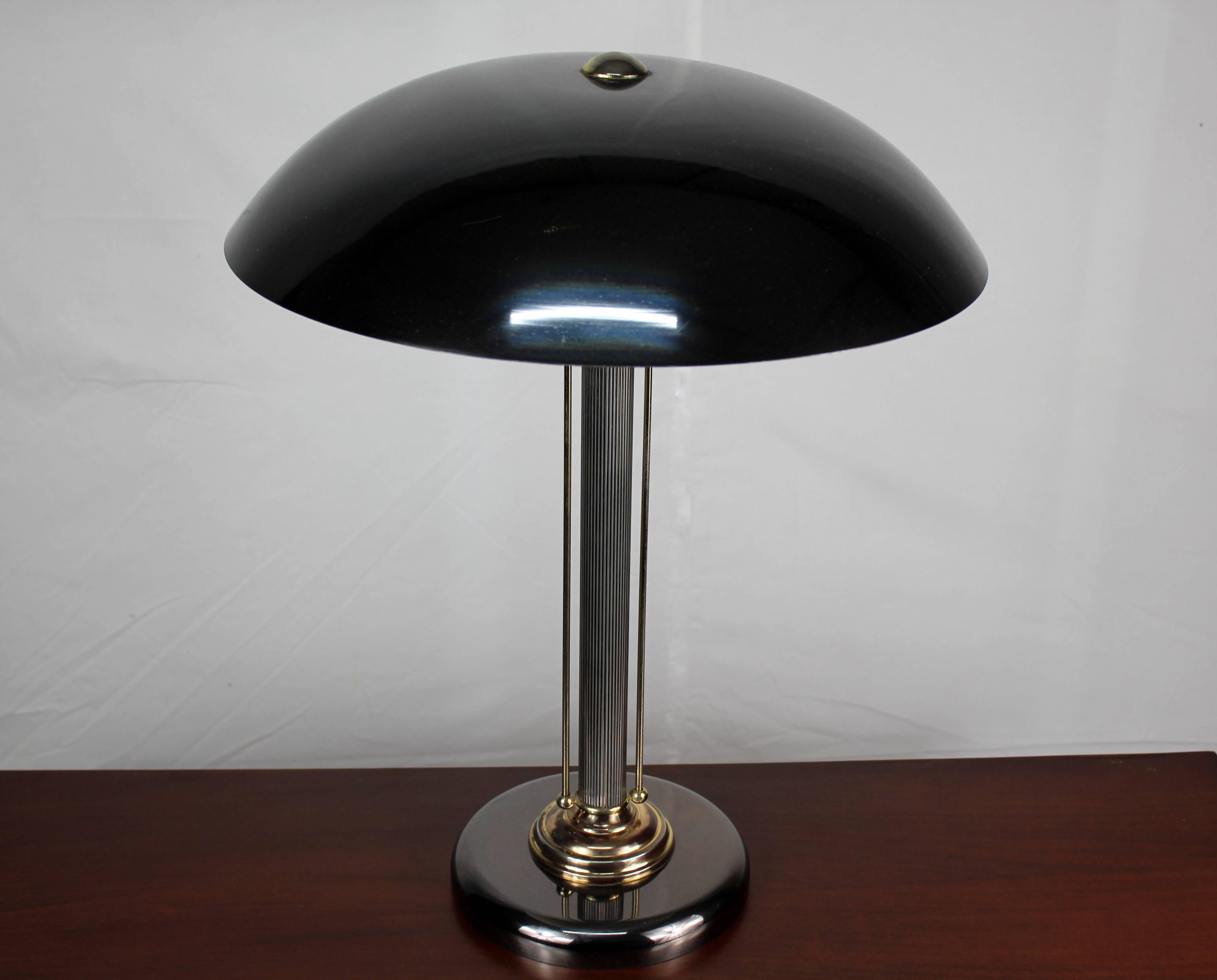 Belgian Chromed Table Lamp Massive, 1970s In Excellent Condition In Verona, IT