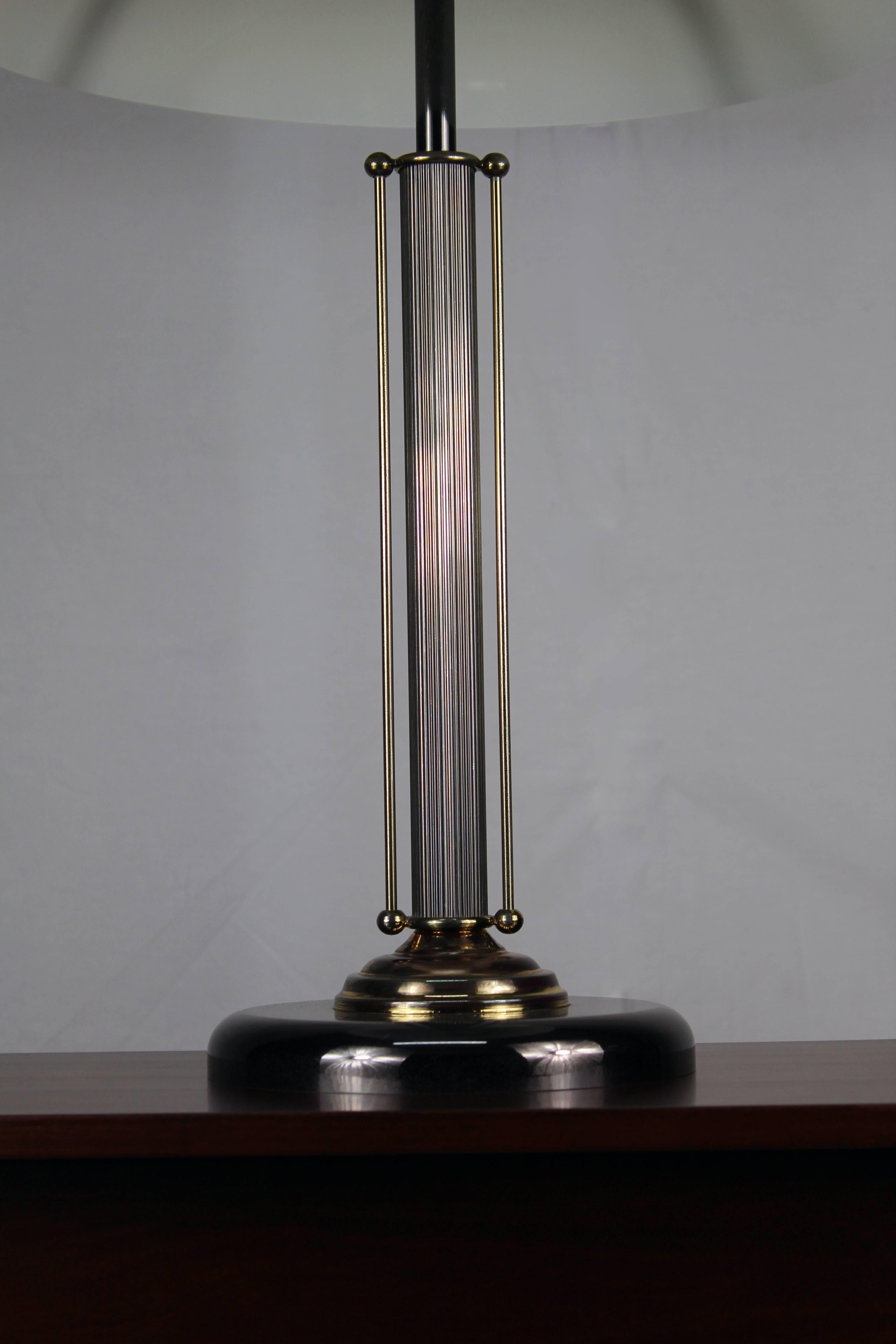 Belgian Chromed Table Lamp Massive, 1970s 1