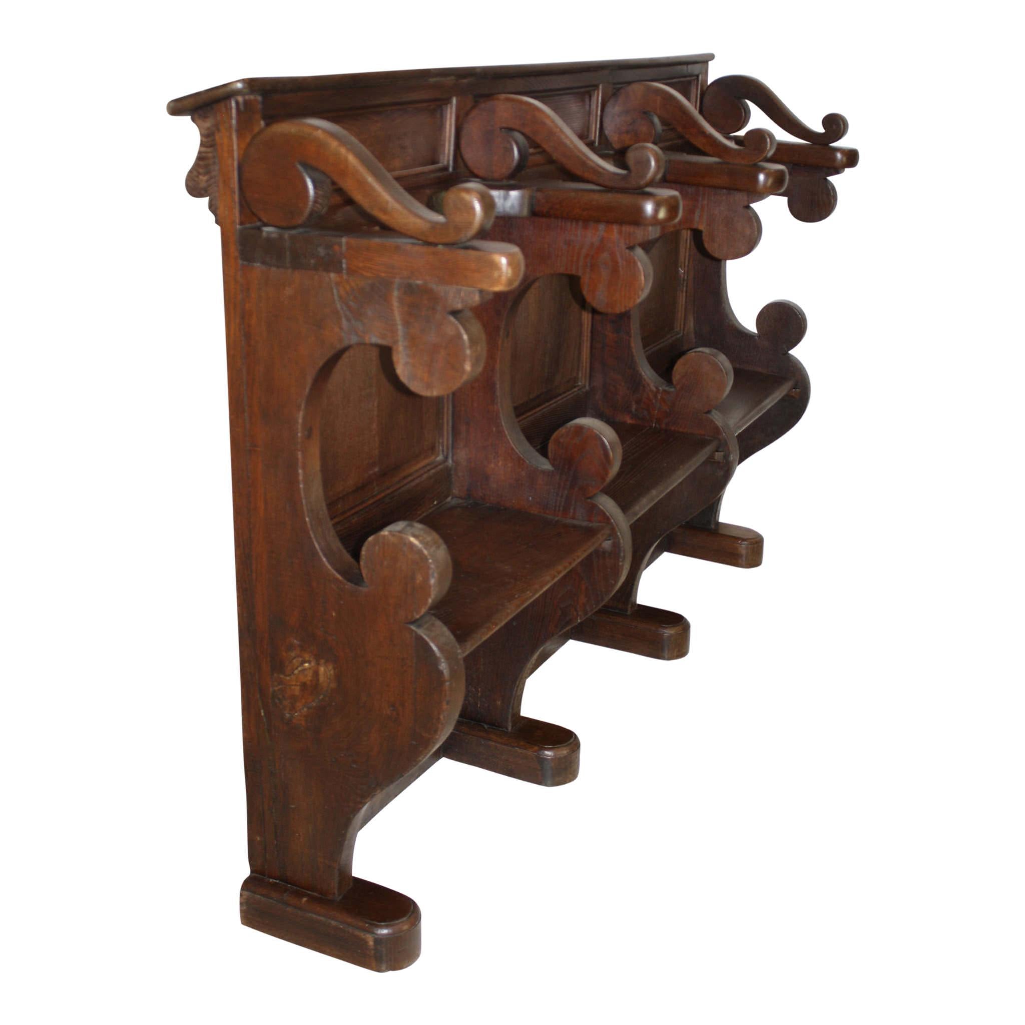 Belgian Church Pew/Choir Stall, circa 1890