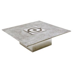 Belgian Coffee Table by Willy Ceysens, Aluminium Cast, 1970s