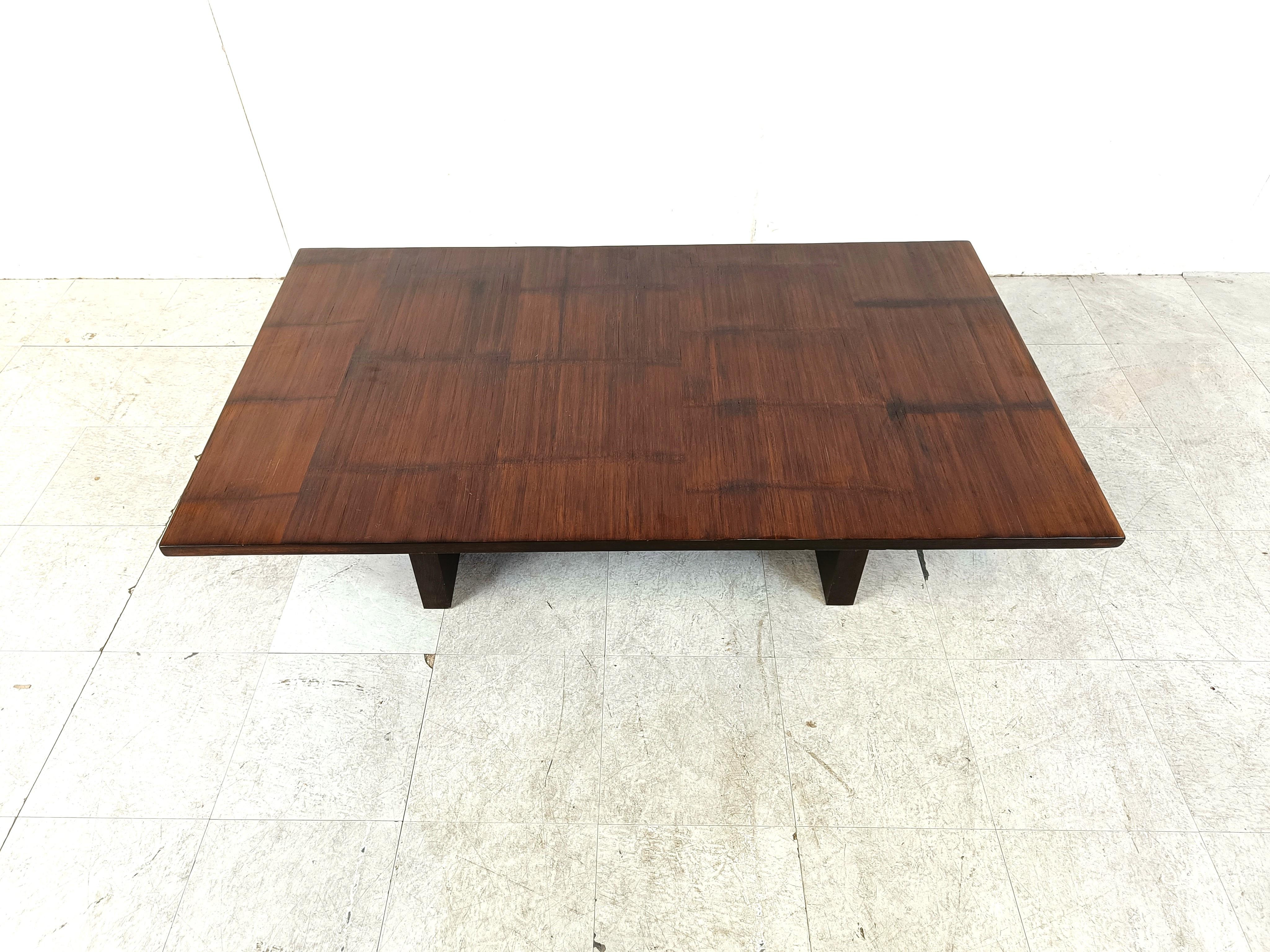 Beautiful bamboo and wenge wooden coffee table by Belgian designer Axel Vervoordt

The simple yet beautiful design and the use of high quality materials are key features of his pieces.

1980s- Belgium

Very good condition

Dimensions:
Height: