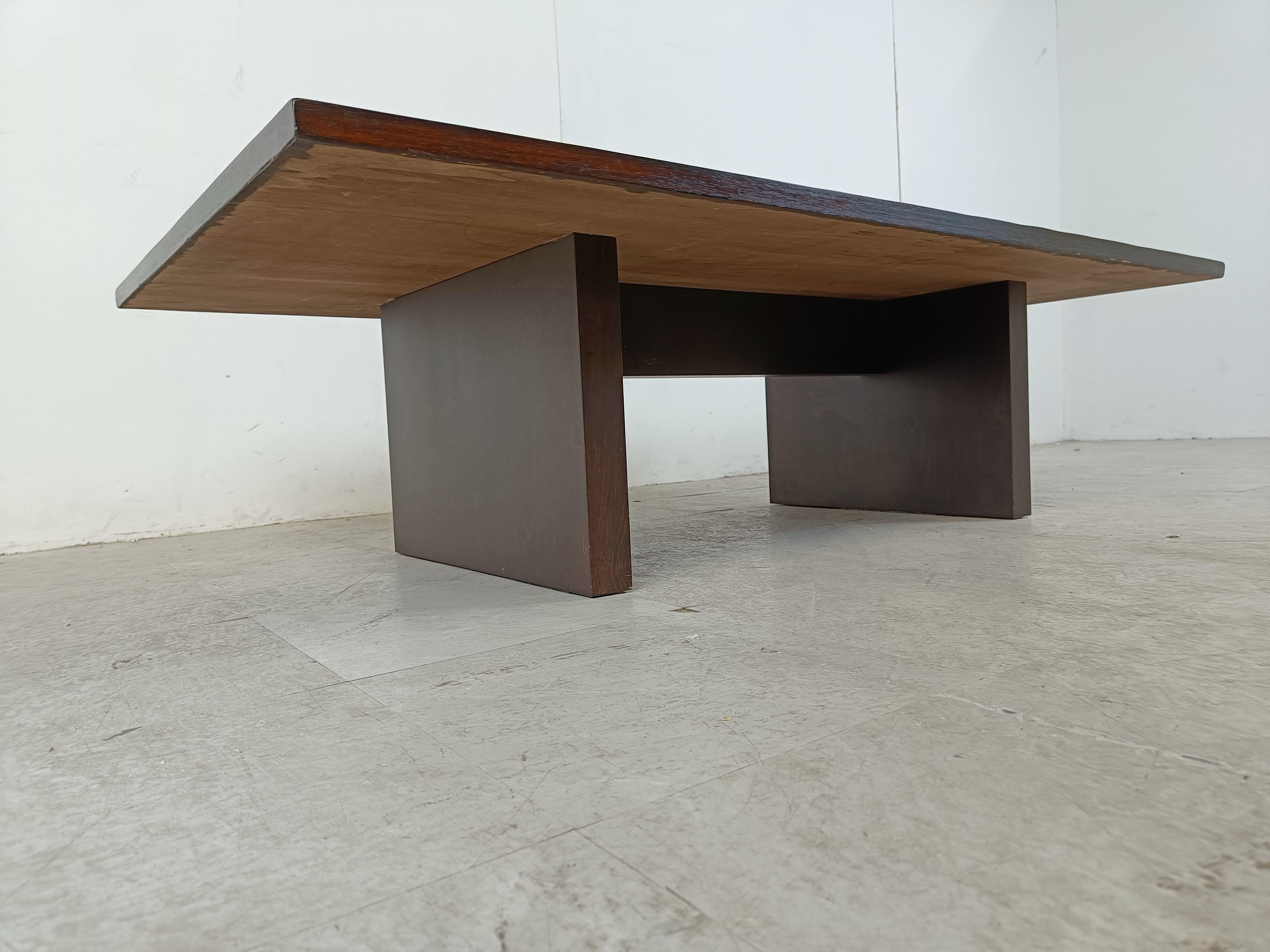 Belgian Coffee Table in Wenge and Bamboo by Axel Vervoordt, 1980s 3
