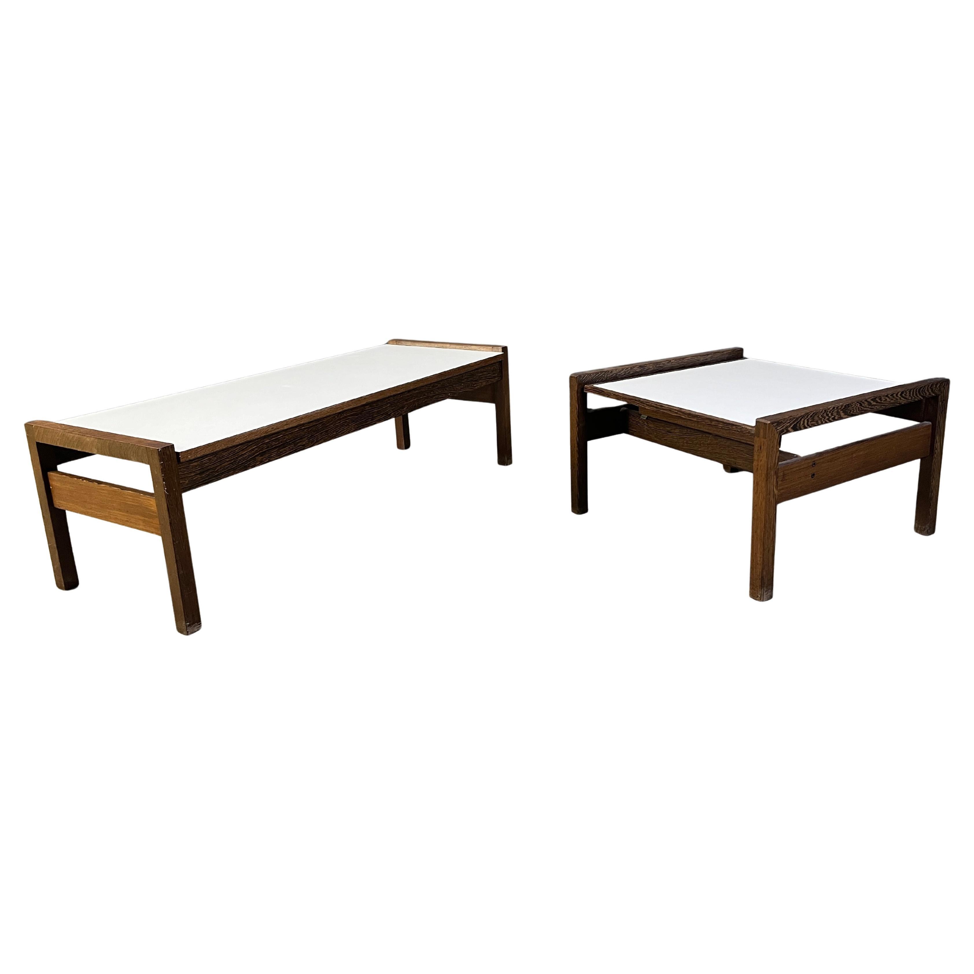 Belgian Coffee Table set in Wenge by Beaufort, 1960s For Sale