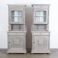 Belgian Country Oak Buffet, a Pair